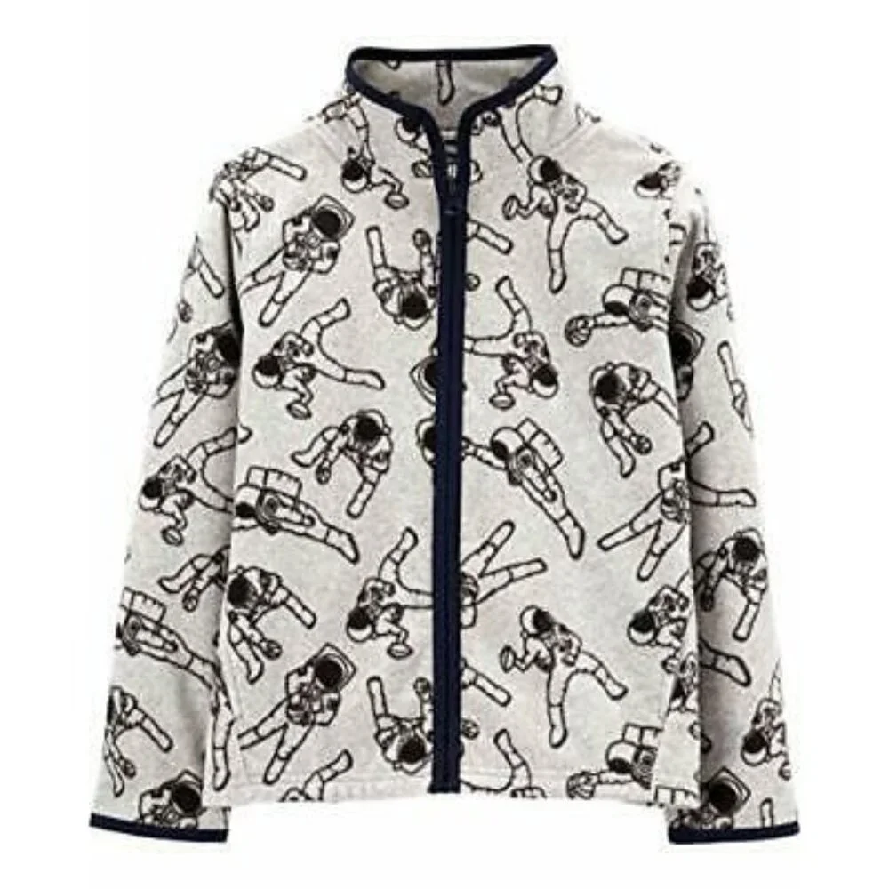 OshKosh B'Gosh Kids Boys Astronaut Full Zip-Front Fleece‎ Cozy Jacket Size 8